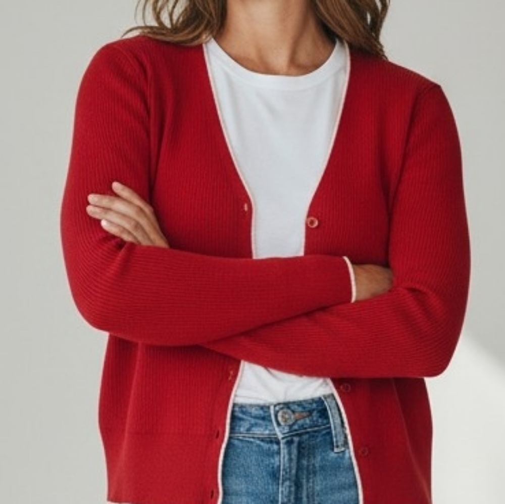 Liz Claiborne V-Neck Button Cardigan Sweater